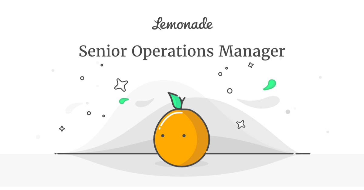 Senior Operations Manager Lemonade Careers