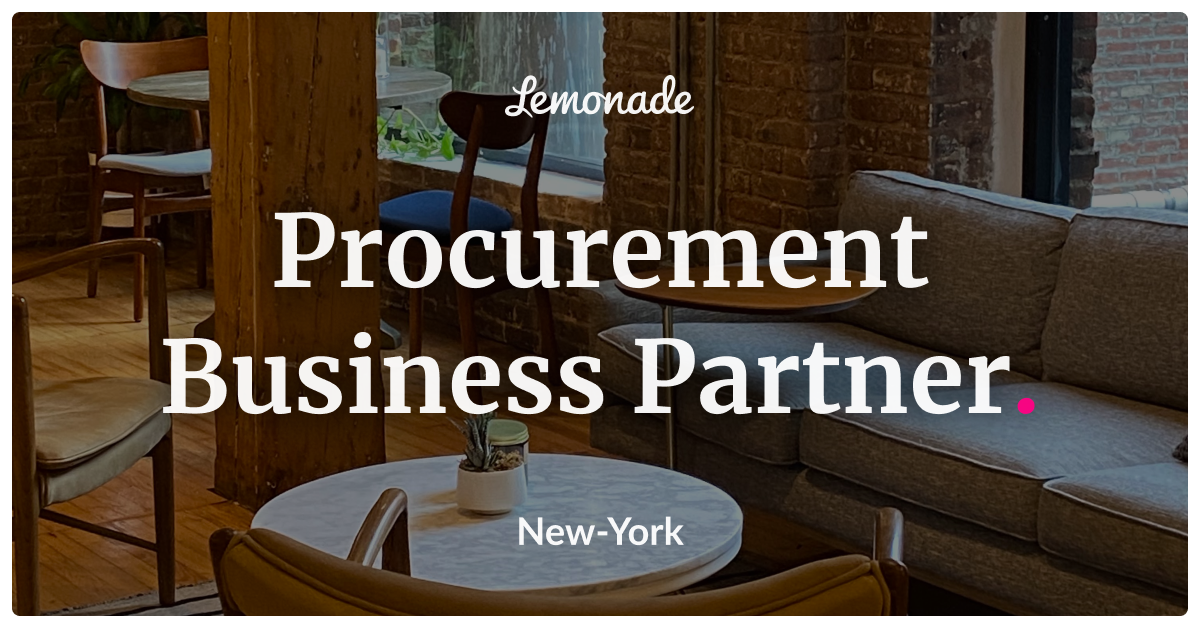 Procurement Business Partner Lemonade Careers