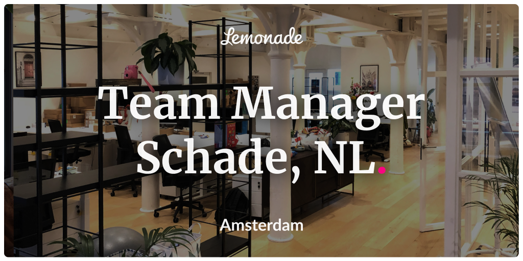 Team Manager Schade, NL Lemonade Careers